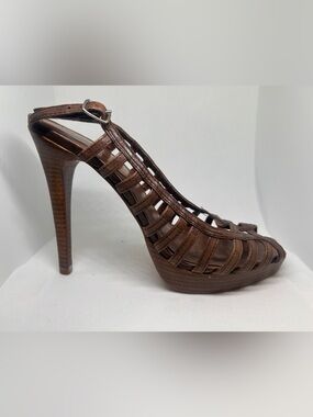 Aldo Brown Strappy High Heel Women
